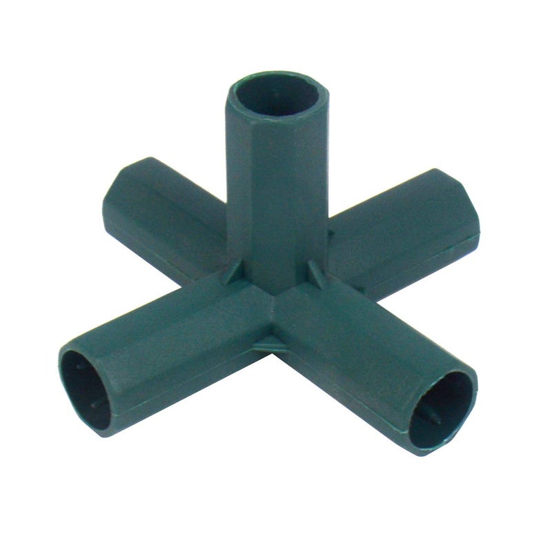 Gardeningwill 10Pcs 5 Way 16mm Elbow PVC Pipe Fitting Build Heavy Duty Greenhouse Frame Furniture Connectors Tent Connection - Image 1